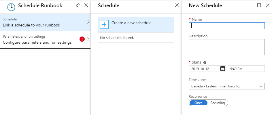 schedule creation